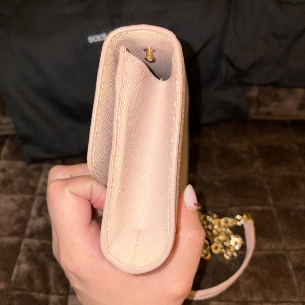 Dolce & Gabana mini crystal logo crossbody bag color powder - Picture 4 of 7